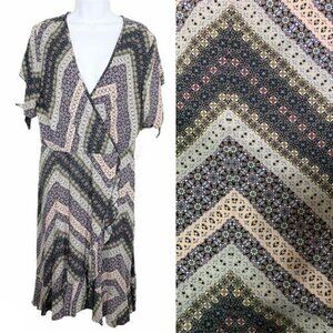VTG Jody California Ditzy Floral Cottagecore Dress XL USA Prairiecore Blue